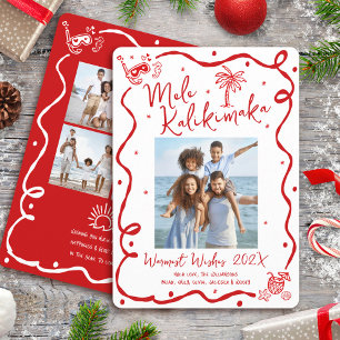 Weihnachten Mele Kalikimaka Rot 5 Foto Handgezeich