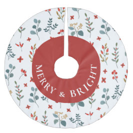 Weihnachten Merry & Bright Eucalyptus Berries Flor Polyester Weihnachtsbaumdecke