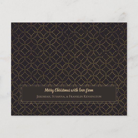 Weihnachten Merry Bright Gold Foil Foto (Rückseite)