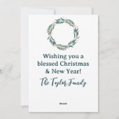 Weihnachten Merry & Bright Heilige Nacht Grün Blau (Rückseite)