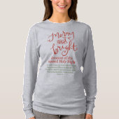 Weihnachten Merry & Bright Heilige Rote Grün Grau T-Shirt (Vorderseite)
