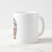 Weihnachten - "Merry & Bright Santa" Jumbo-Tasse (Vorderseite Rechts)