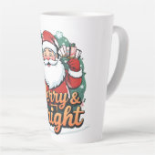 Weihnachten - "Merry & Bright Santa" Milchtasse (Rechte Ecke)