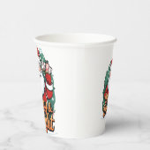 Weihnachten - "Merry & Bright Santa" Pappbecher (Rechts)