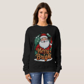 Weihnachten - "Merry & Bright Santa" Sweatshirt (Vorne ganz)