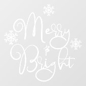 Weihnachten Merry & Bright Snowflake Shop Fensteraufkleber (Blatt)