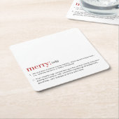 Weihnachten - Merry Definition Urlaub Rechteckiger Pappuntersetzer (angewinkelt)