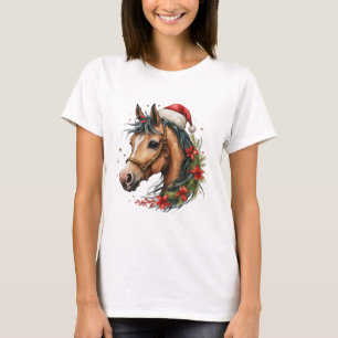 Weihnachten Merry Horsemas Weihnachtspferd T-Shirt