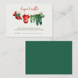 Weihnachten Merry Little Baby Duwer Windel Raffle Begleitkarte