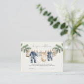 Weihnachten Merry Little Baby Duwer Windel Raffle Begleitkarte (Stehend Vorderseite)