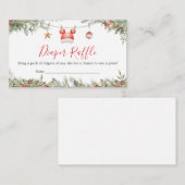 Weihnachten Merry Little Baby Duwer Windel Raffle Begleitkarte (Vorne/Hinten)