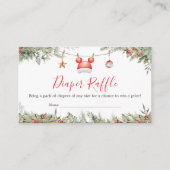 Weihnachten Merry Little Baby Duwer Windel Raffle Begleitkarte (Vorderseite)