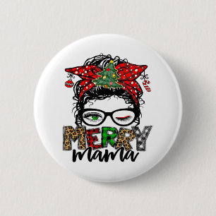 Weihnachten Merry Mama Mama Leben Funny Christmas Button