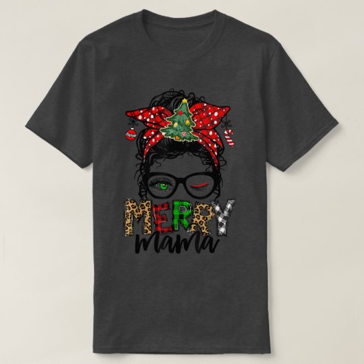 Weihnachten Merry Mama Mama Leben Funny Christmas T-Shirt (Design vorne)