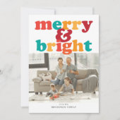 Weihnachten Merry und Helles Foto Personalisiert (Vorderseite)