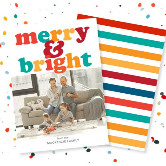 Weihnachten Merry und Helles Foto Personalisiert