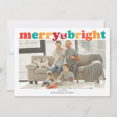Weihnachten Merry und Helles Foto Personalisiert (Vorderseite)