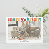 Weihnachten Merry und Helles Foto Personalisiert (Stehend Vorderseite)