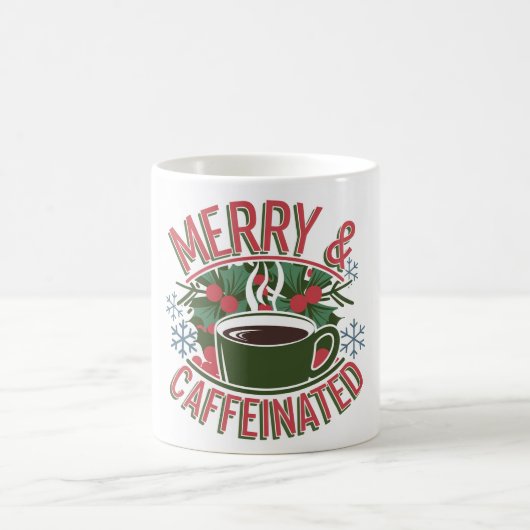 Weihnachten - Merry und koffeinierte Tasse (Mittel)