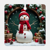 Weihnachten - Metal Square Ornament (Rückseite)