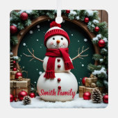 Weihnachten - Metal Square Ornament (Vorderseite)