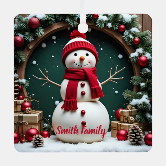 Weihnachten - Metal Square Ornament (Vorderseite)