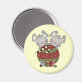 Weihnachten Mice Holiday T - Shirt und Geschenke Magnet (Vorderseite/Rückseite)