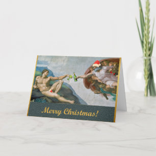 Weihnachten Michelangelo Funny Grußkarte