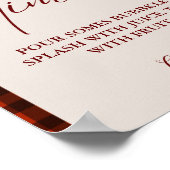 Weihnachten Mimosa Bar Sign Brautparty Brunch Poster (Ecke)