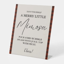 Weihnachten Mimosa Bar Sign Brautparty Brunch