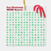Weihnachten Mini 15 Word Puzzle Candy Canes Keramikornament (Vorderseite)