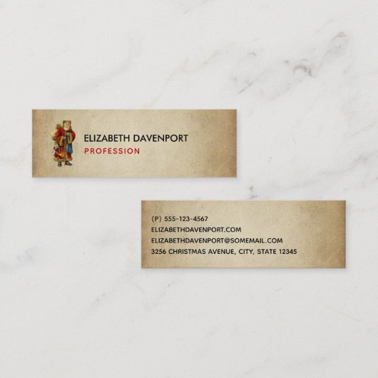 Weihnachten Mini Visitenkarte (Vorne/Hinten)