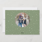 Weihnachten Minimal Green Dot Einfach Festlich 2 F (Rückseite)