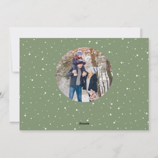 Weihnachten Minimal Green Dot Einfach Festlich 2 F (Rückseite)