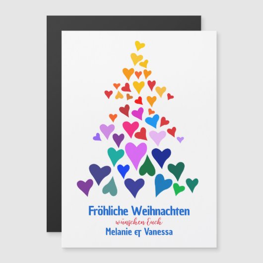 Weihnachten Minimal Magnetisch Pride Magnetkarte (Vorne/Hinten)