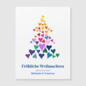 Weihnachten Minimal Magnetisch Pride Magnetkarte (Vorderseite)
