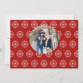 Weihnachten Minimal Red Einfache Script 2 Foto Win (Rückseite)