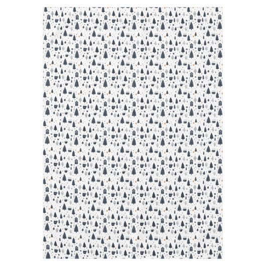 Weihnachten Minimal Schwarz und Weiß Moderner Urla Tischdecke (Vorderseite)