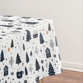 Weihnachten Minimal Schwarz und Weiß Moderner Urla Tischdecke (Beispiel)
