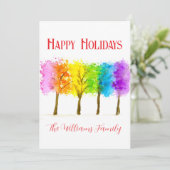 Weihnachten Minimal Wasserfarbene Pinienbäume (Stehend Vorderseite)