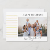 Weihnachten Minimalistisch Gold Elegantes Foto Hap (Vorderseite)