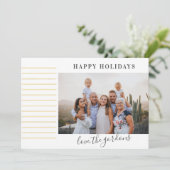 Weihnachten Minimalistisch Gold Elegantes Foto Hap (Stehend Vorderseite)