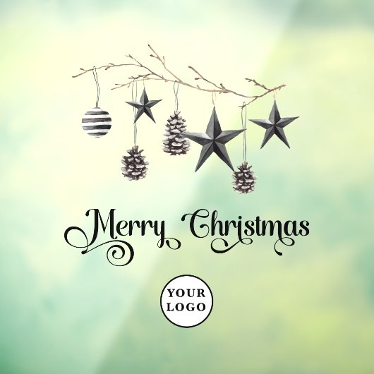 Weihnachten Minimalistisch-moderne Fensterklammer Fensteraufkleber (Blatt 3)