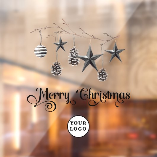 Weihnachten Minimalistisch-moderne Fensterklammer Fensteraufkleber (Blatt 2)