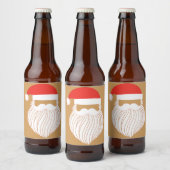 Weihnachten Minimalistisch Moderner Weihnachtsmann Bierflaschenetikett (Flaschen)