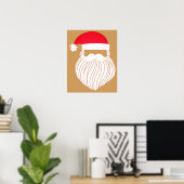 Weihnachten Minimalistisch Moderner Weihnachtsmann Poster (Heimbüro)
