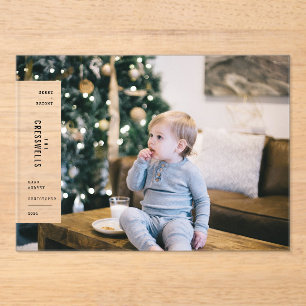 Weihnachten Minimalistisches ästhetisches Foto Acryleinladungen