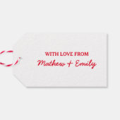 Weihnachten Mistletoe & Bells Geschenkanhänger (Rückseite Horizontal)