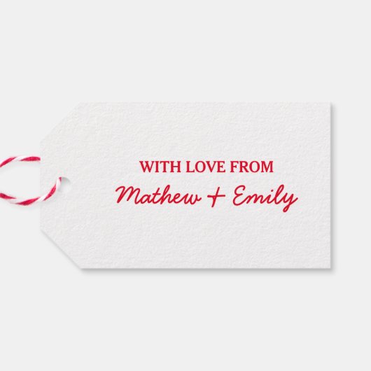 Weihnachten Mistletoe & Bells Geschenkanhänger (Rückseite Horizontal)