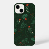 Weihnachten Mistletoe Feiertag Dunkelgrüner Feiert iPhone Hülle (Rückseite)